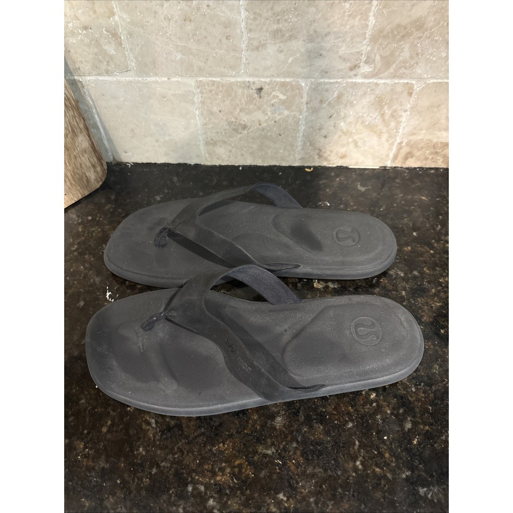 lululemon Women's Flip Flop Sandals Black US 8